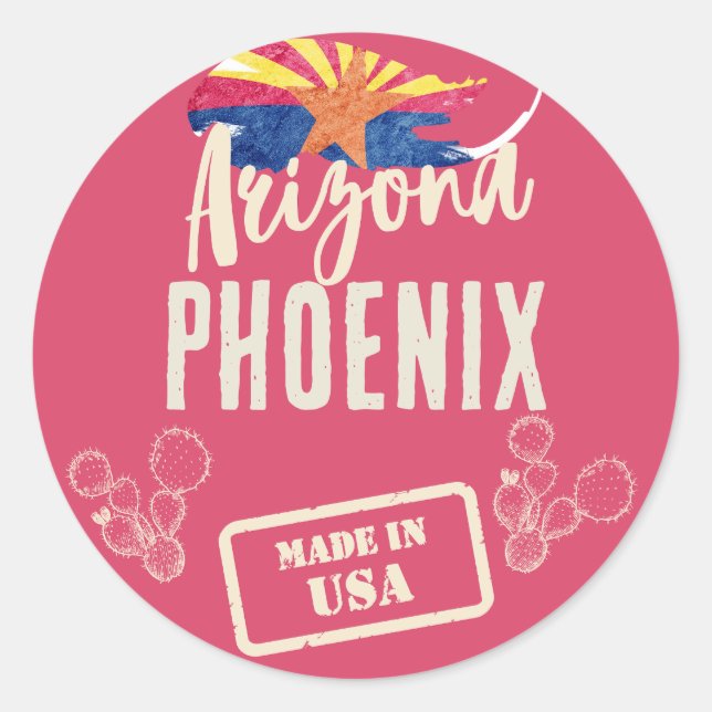 Sticker Rond Villes d'Arizona (Devant)