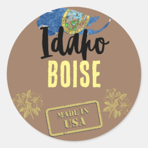 Sticker Rond Villes de l'Idaho