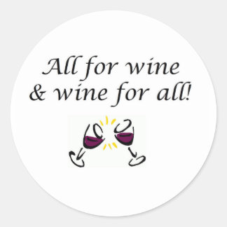 Sticker Rond Vin!