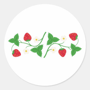Sticker Rond Vin aux fraises