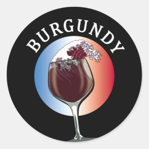 Sticker Rond Vin de Bourgogne