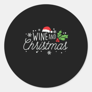 Sticker Rond Vin De Noël