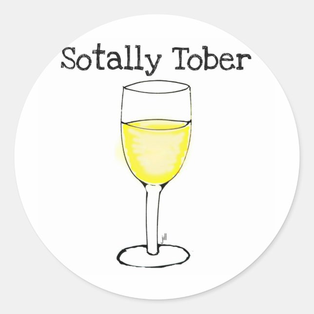 STICKER ROND VIN DE TOBRE SOTALEMENT VERRE FUNNY (Devant)