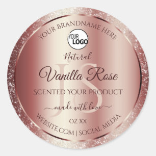 Sticker Rond Vin Rouge Parties scintillant douce Produit Étique