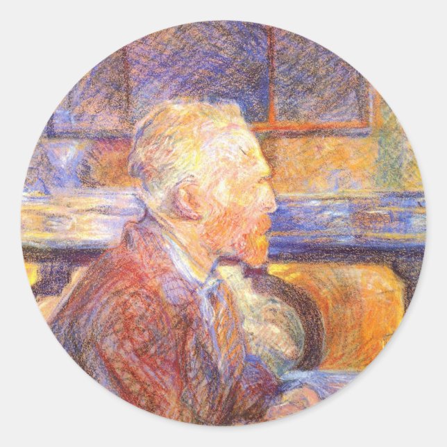 Sticker Rond Vincent Van Gogh (Devant)