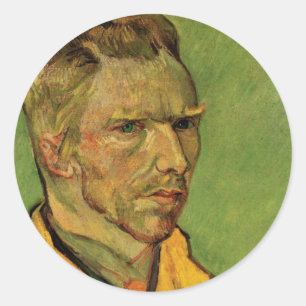 Sticker Rond Vincent van Gogh Autoportrait, Art Vintage