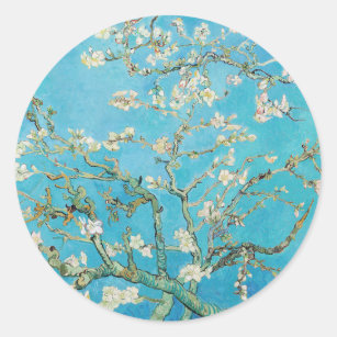 Sticker Rond Vincent van Gogh - Fleur d'amandes
