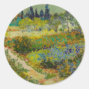 Sticker Rond Vincent Van Gogh Garden