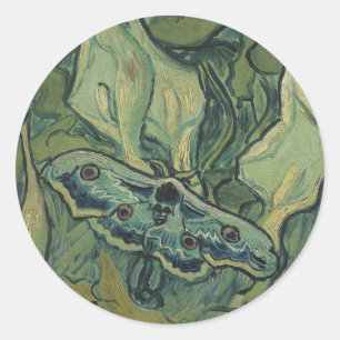 Sticker Rond Vincent van Gogh - Grand Moth Peacock