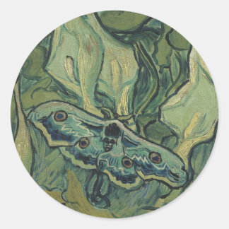 Sticker Rond Vincent van Gogh - Grand Paon de Nuit