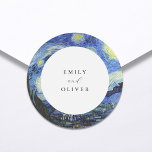 Sticker Rond Vincent Van Gogh Mariage de nuit Starry<br><div class="desc">Sticker Mariage de nuit Vincent Van Gogh Starry</div>