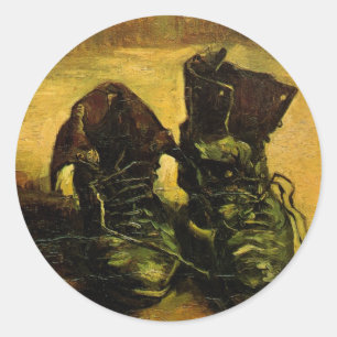 Sticker Rond Vincent van Gogh - Nature morte avec une paire de 