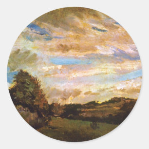 Sticker Rond Vincent Van Gogh - Paysage avec des dunes Beaux-Ar