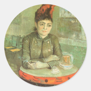 Sticker Rond Vincent van Gogh - Portrait d'Agostina Segatori