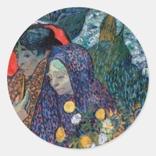 Sticker Rond Vincent Van Gogh - Souvenir du jardin à Etten