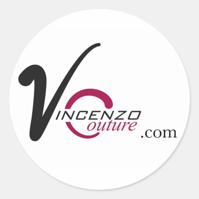 Sticker Rond vincenzocouture.com (Devant)