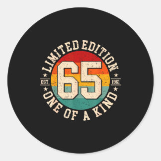 Sticker Rond vintage 1961 édition limitée 65 ans âgé de 65 ans