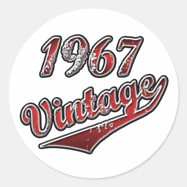 Sticker Rond vintage 1967 (Devant)