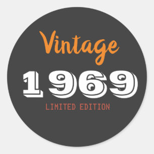 Sticker Rond Vintage 1969 limited edition venin