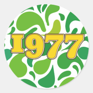 Sticker Rond Vintage 1977