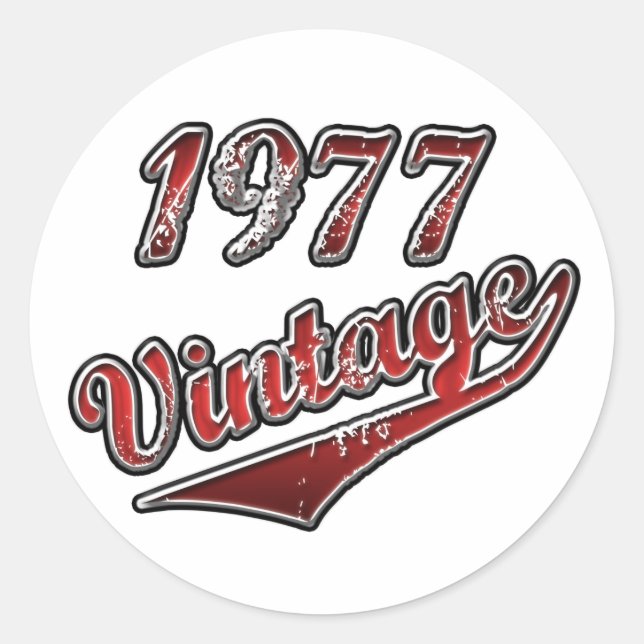 Sticker Rond vintage 1977 (Devant)
