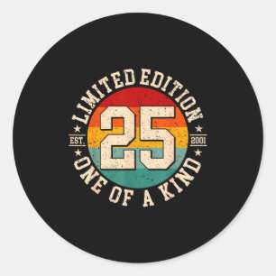 Sticker Rond vintage 25 ans 2001 édition limitée 25ème