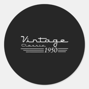 Sticker Rond Vintage 75e anniversaire Décorations Vintage 1950 