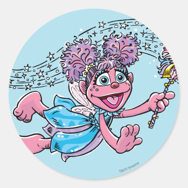 Sticker Rond Vintage Abby (Devant)