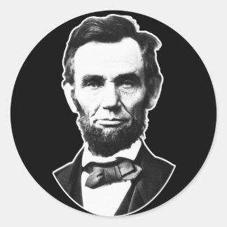 Sticker Rond Vintage Abe Lincoln