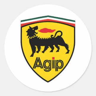 Sticker Rond Vintage Agip Logo Coffee Mug with Six-Legged Dog