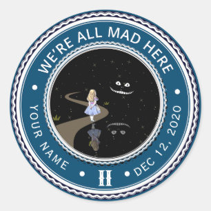 Sticker Rond Vintage Alice au pays des merveilles Médaille de l