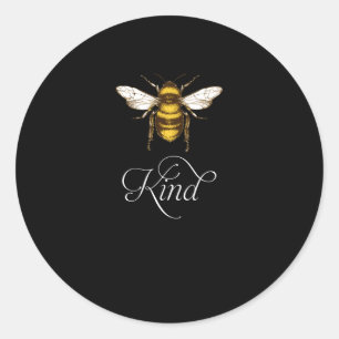 Sticker Rond Vintage Be Kind - Bumblebee Bee Kind Kindness Don