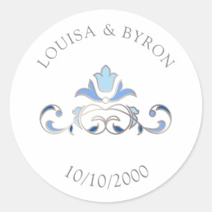 Sticker Rond Vintage bibliothèque livre histoire Fairy Tale Mar