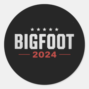 Sticker Rond Vintage Bigfoot pour les élections présidentielles