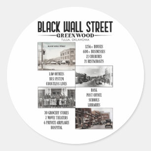 Sticker Rond Vintage Black Business Black History Mois Noir W