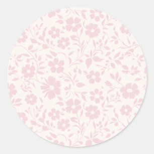 Sticker Rond Vintage Bloom Rouge - Neutre
