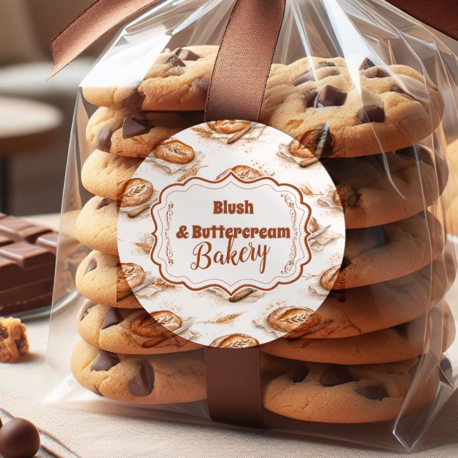 Sticker Rond Vintage Buttercream Bakery Business (Créateur téléchargé)
