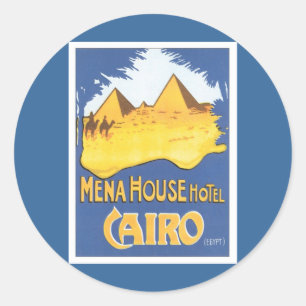 Sticker Rond Vintage Caire Egypte