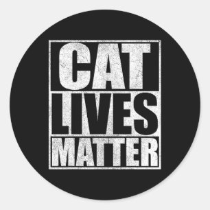Sticker Rond Vintage Cat vit des problèmes Trump 2024