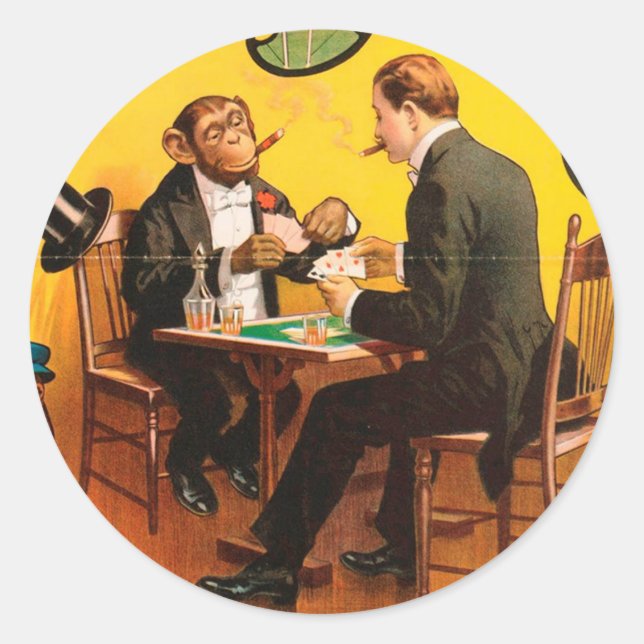 Sticker Rond Vintage : cirque Barnum & Bailey - (Devant)