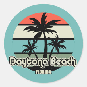 Sticker Rond Vintage Daytona Beach