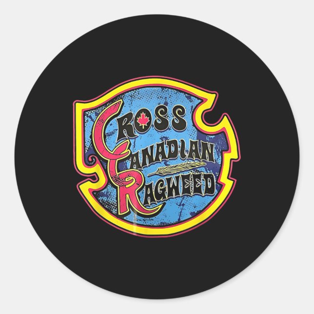 Sticker Rond Vintage de Ragweed canadien (Devant)