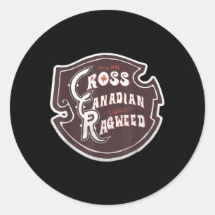 Sticker Rond Vintage de Ragweed canadien