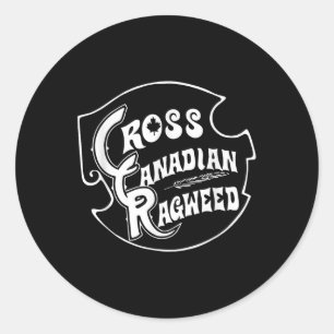 Sticker Rond Vintage de Ragweed canadien
