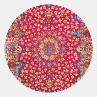 Sticker Rond Vintage Decorative Persian Floral Carpet