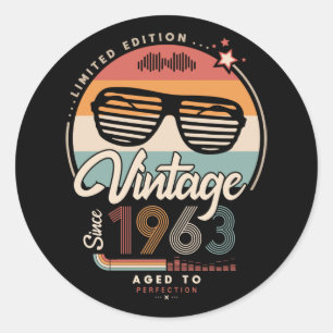 Sticker Rond Vintage depuis 1963