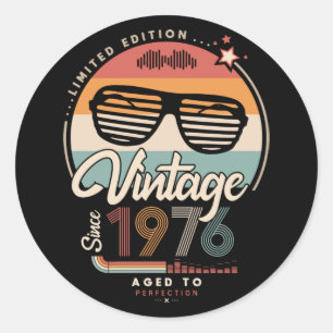 Sticker Rond Vintage depuis 1976