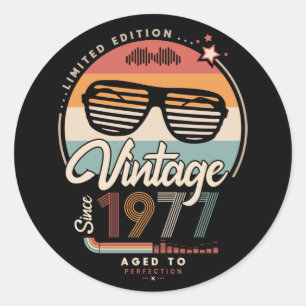 Sticker Rond Vintage depuis 1977