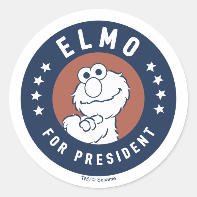 Sticker Rond Vintage Elmo pour l'insigne du président (Devant)