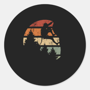 Sticker Rond Vintage escalade de la salle de rochers en escalad